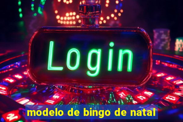 modelo de bingo de natal
